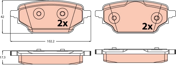 Brake Pad Set, disc brake GDB2561