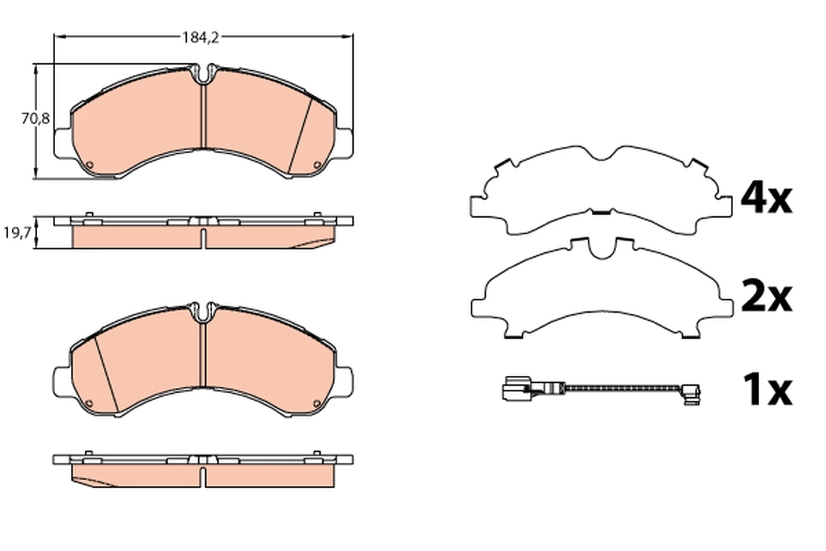 Brake Pad Set, disc brake GDB3645