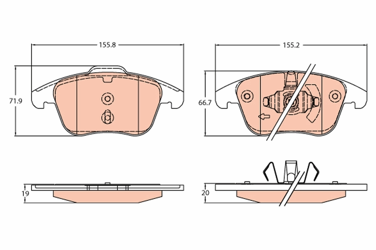 Brake Pad Set, disc brake GDB2307