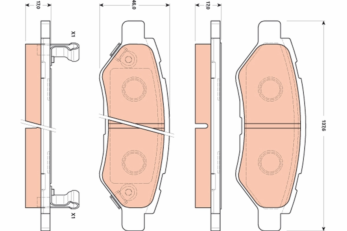 Brake Pad Set, disc brake GDB4602