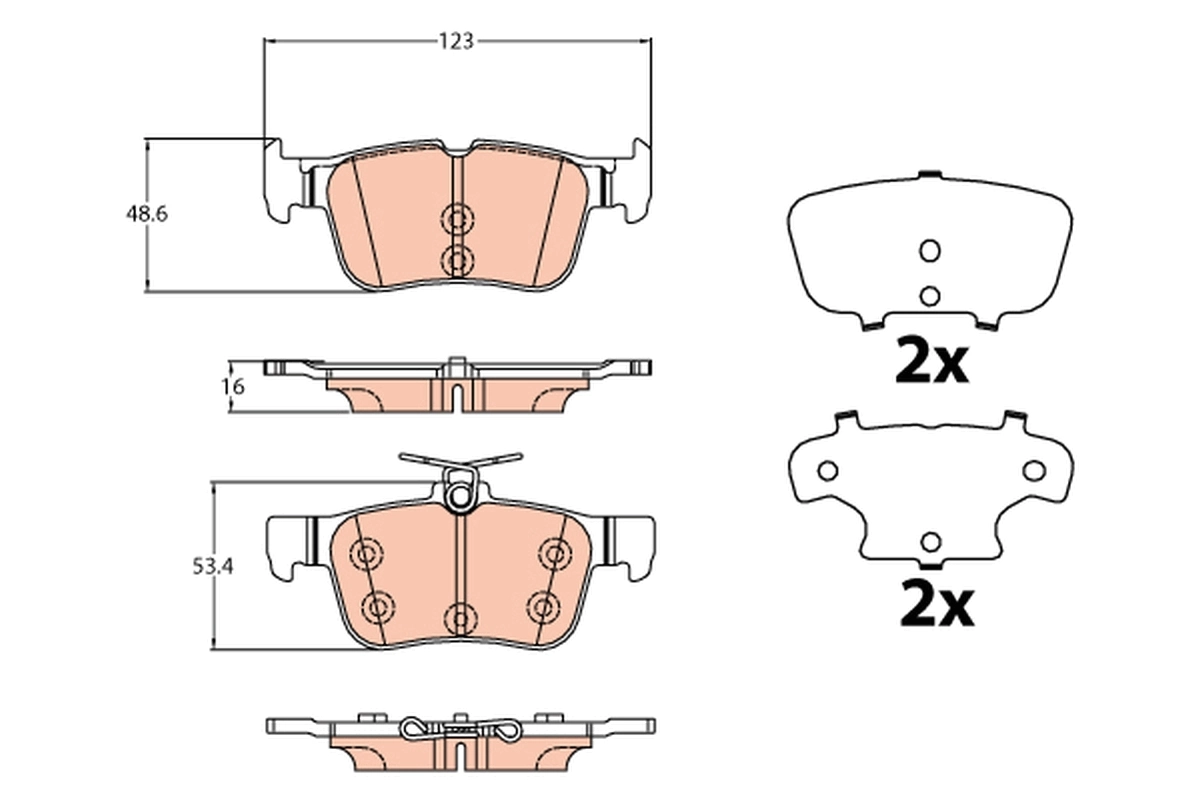 Brake Pad Set, disc brake GDB2133