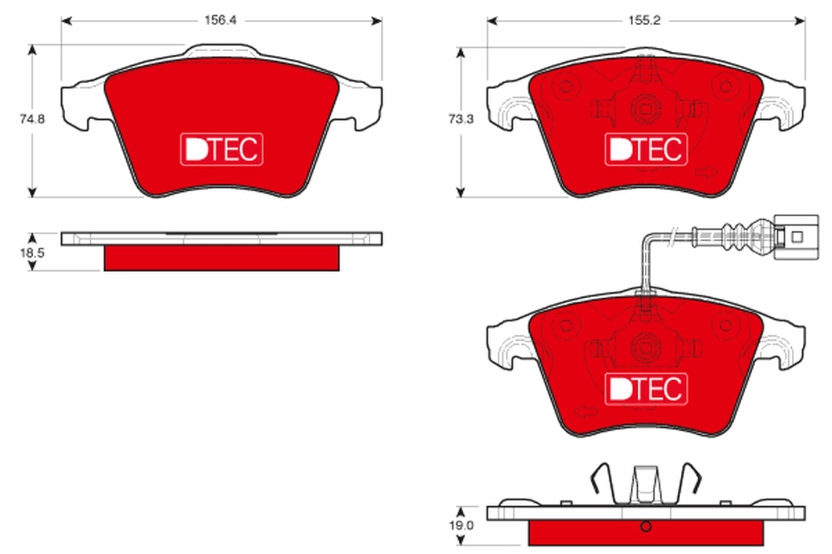 Brake Pad Set, disc brake DTEC COTEC GDB1721DTE