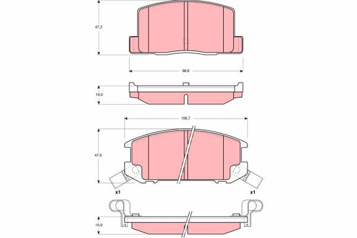 Brake Pad Set, disc brake GDB3058