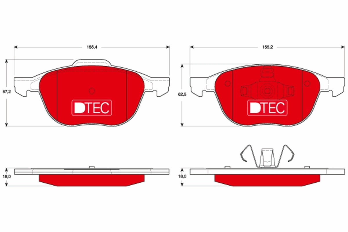 Brake Pad Set, disc brake DTEC COTEC GDB1583DTE