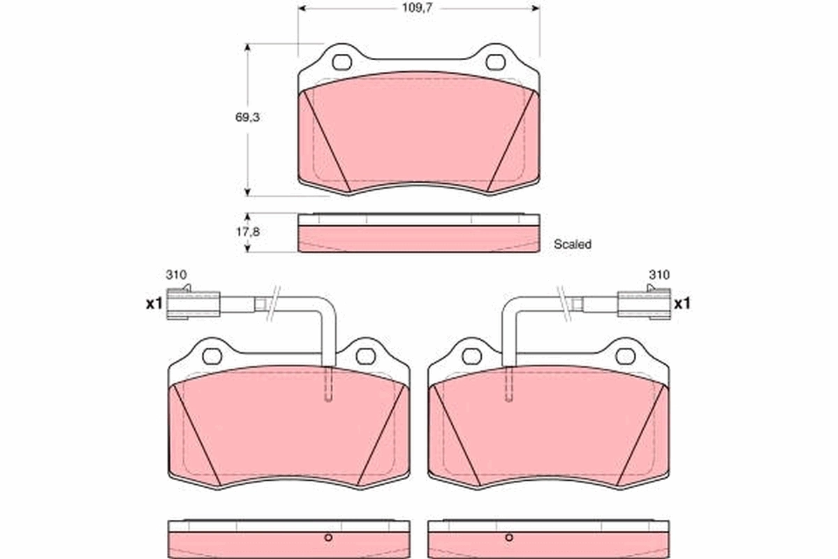 Brake Pad Set, disc brake GDB1519