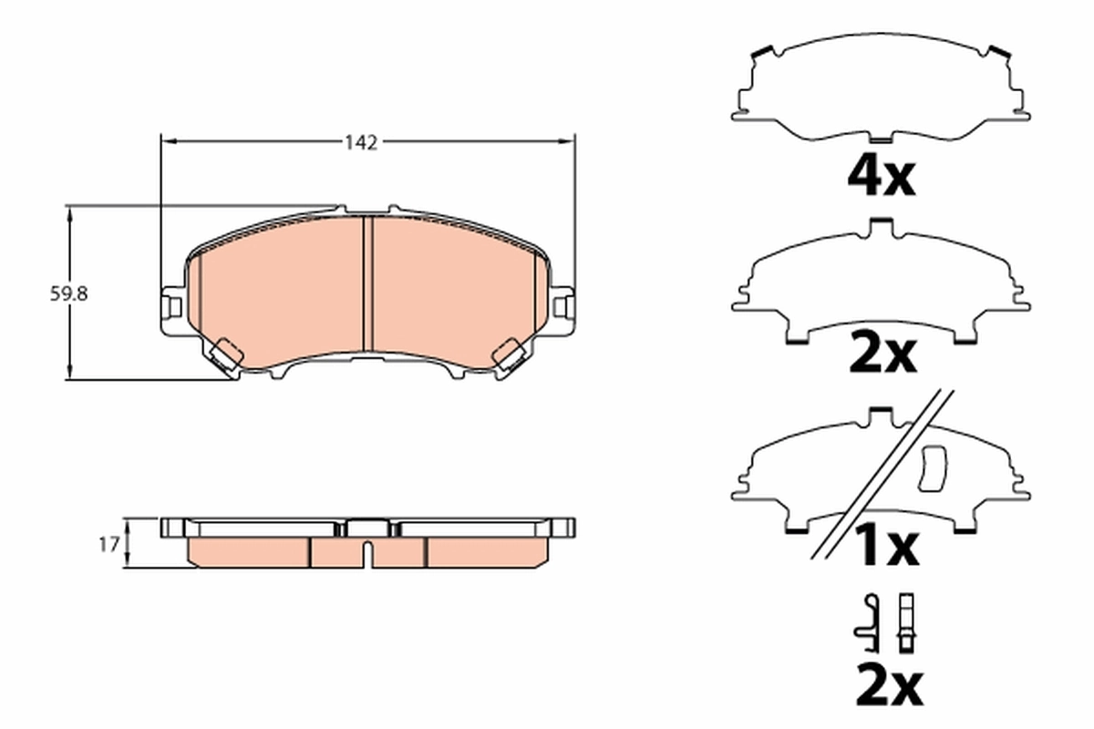 Brake Pad Set, disc brake GDB3648