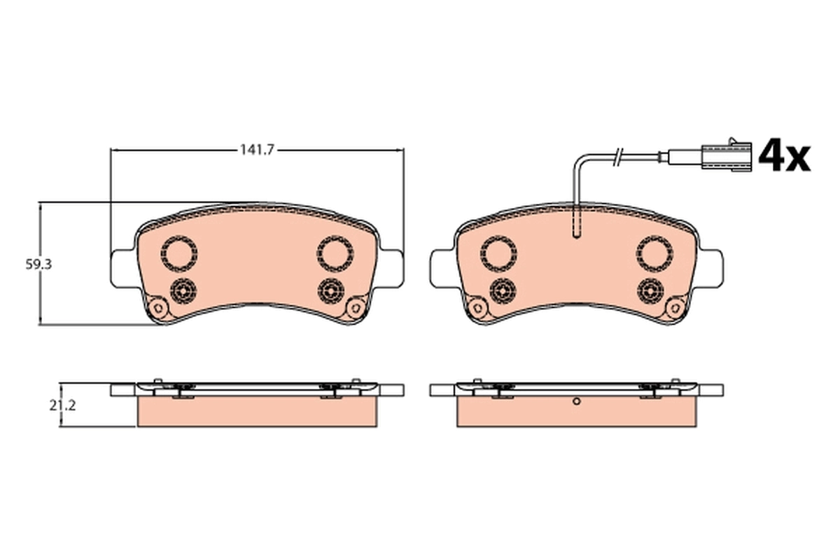 Brake Pad Set, disc brake GDB2106