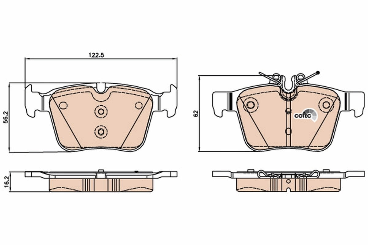 Brake Pad Set, disc brake COTEC GDB2071