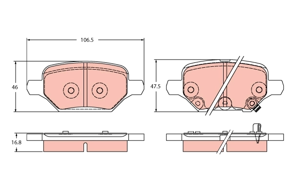 Brake Pad Set, disc brake GDB2406