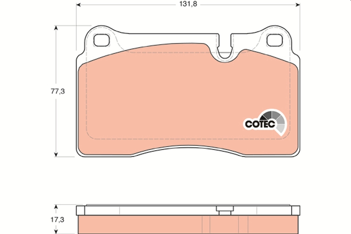 Brake Pad Set, disc brake COTEC GDB1743