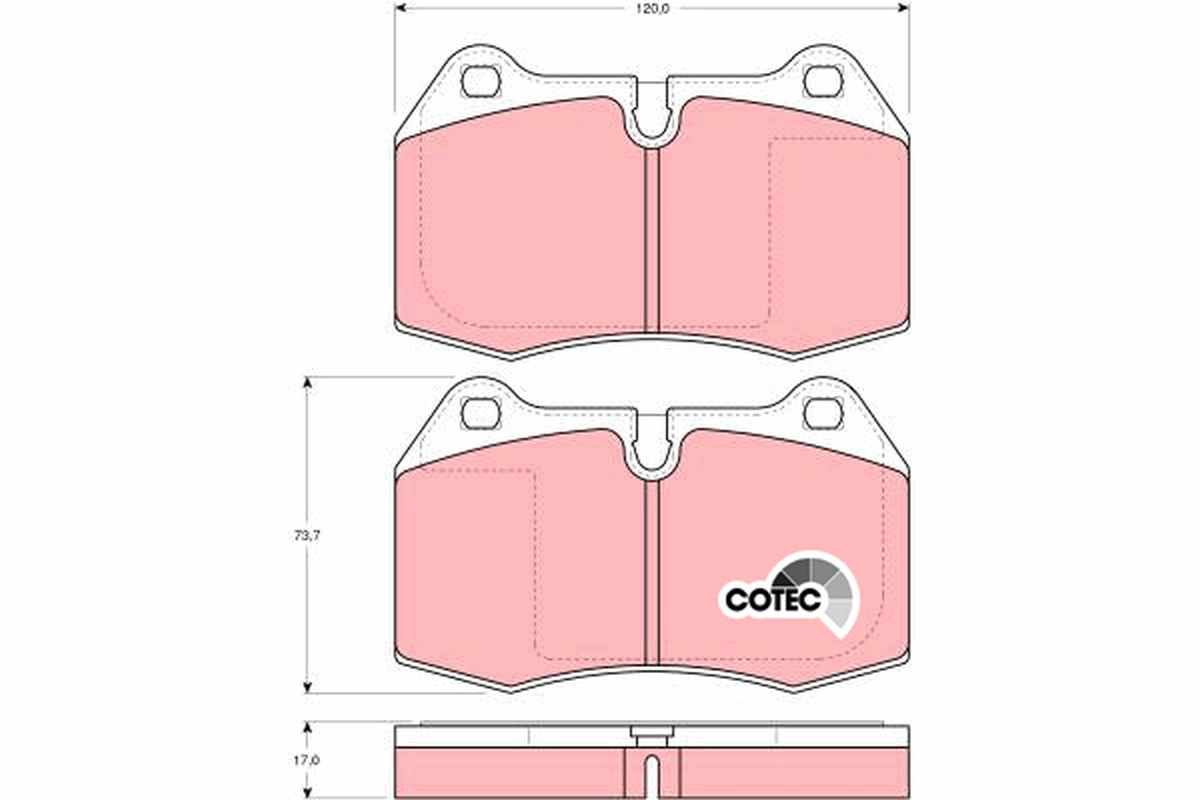 Brake Pad Set, disc brake COTEC GDB1269