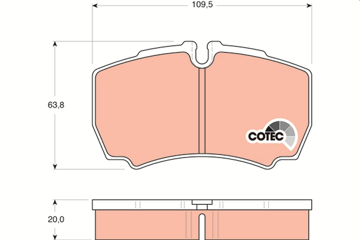 Brake Pad Set, disc brake COTEC GDB1535
