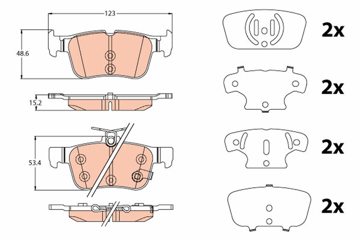 Brake Pad Set, disc brake GDB2115