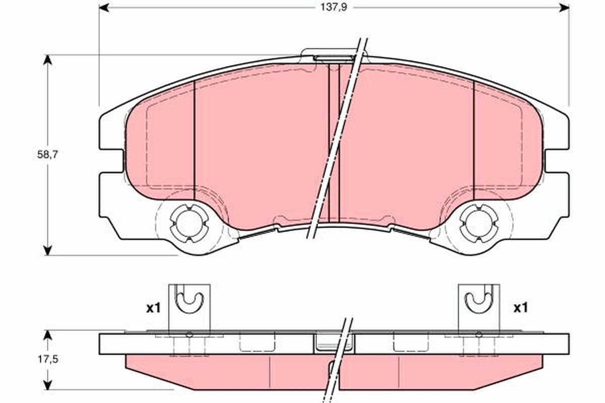Brake Pad Set, disc brake GDB1436