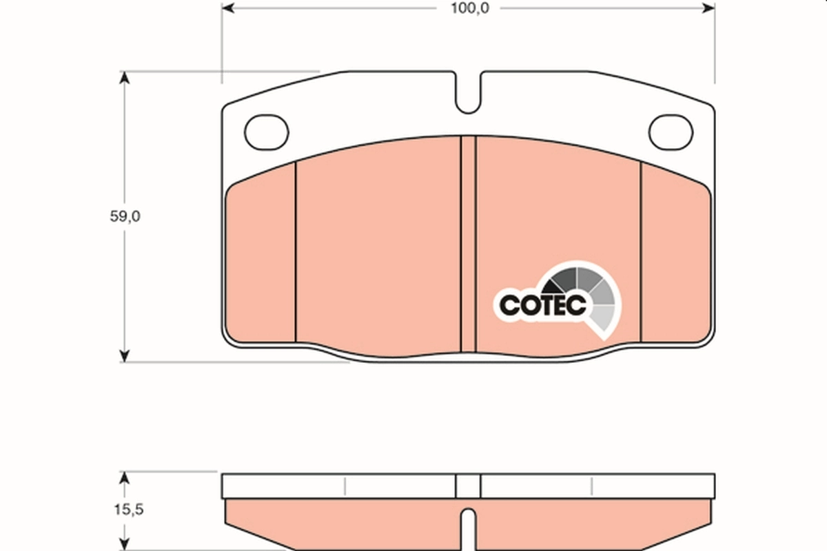 Brake Pad Set, disc brake COTEC GDB199