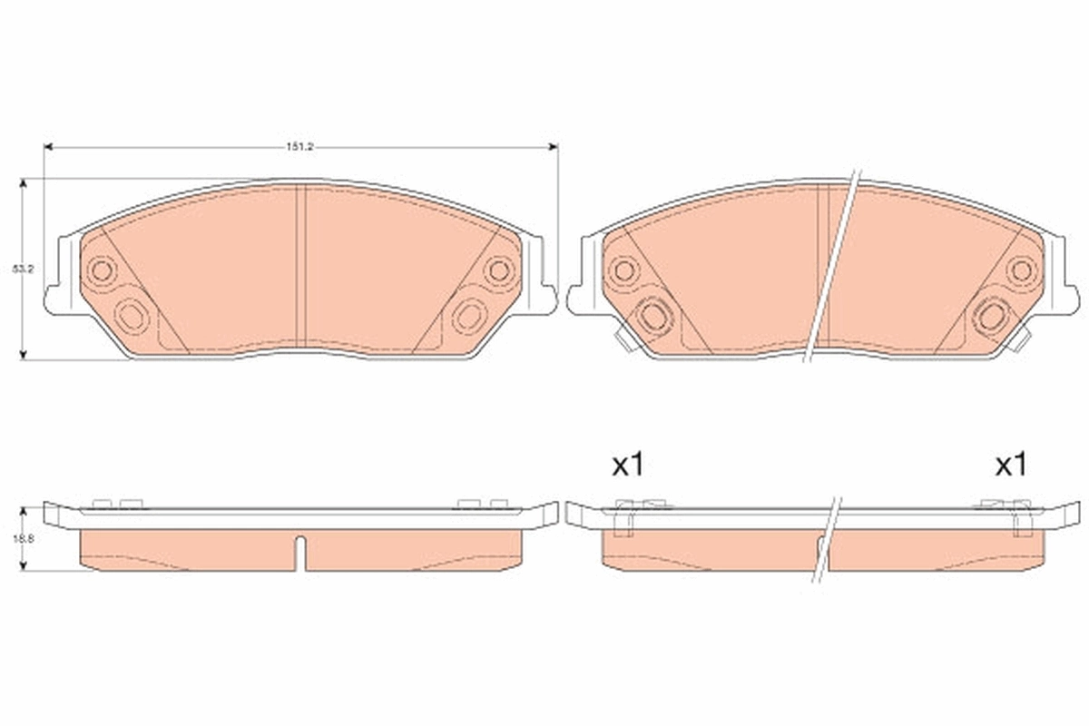 Brake Pad Set, disc brake GDB3614