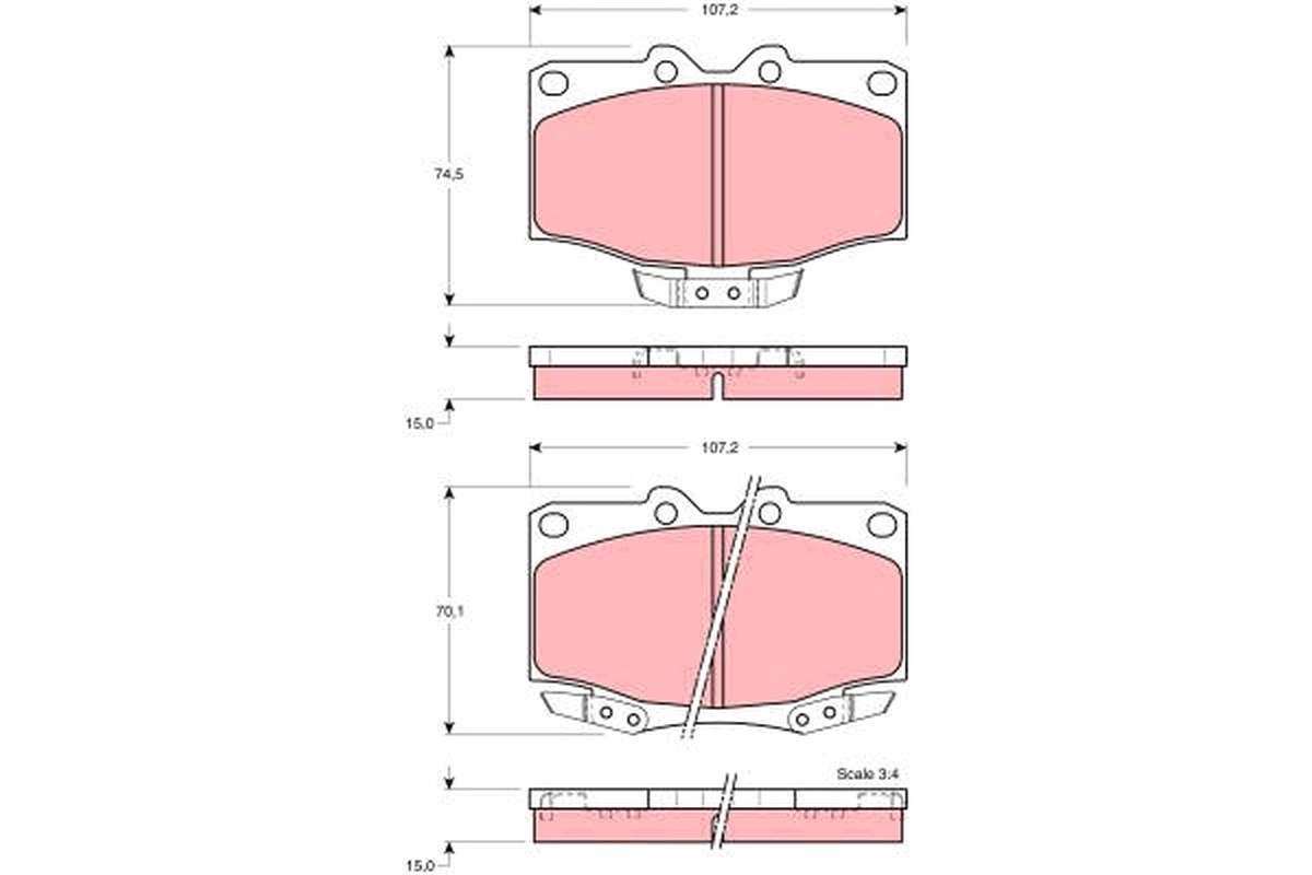 Brake Pad Set, disc brake GDB1133