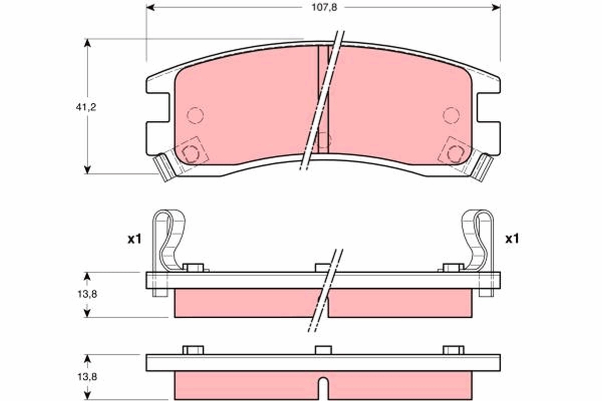 Brake Pad Set, disc brake GDB4042