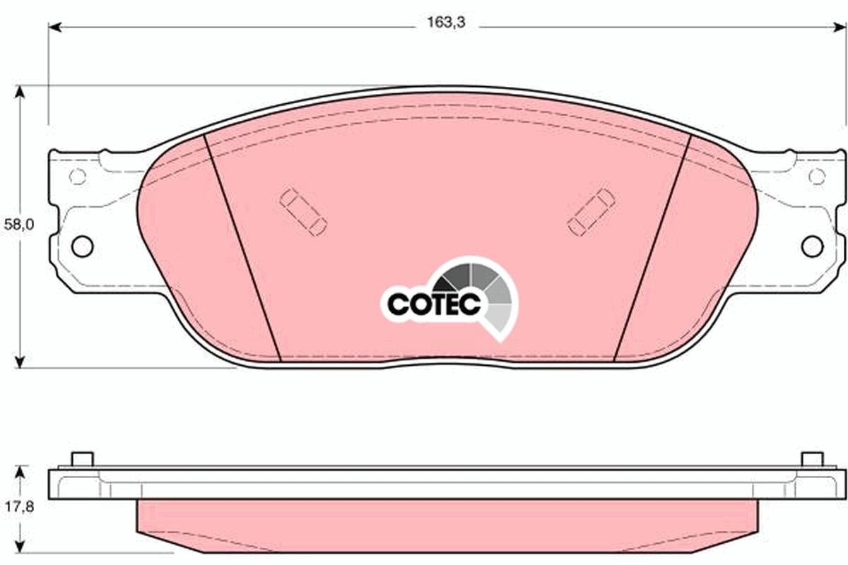 Brake Pad Set, disc brake COTEC GDB1401