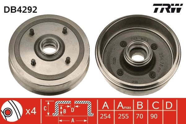TRW DB4292 Brake Drum