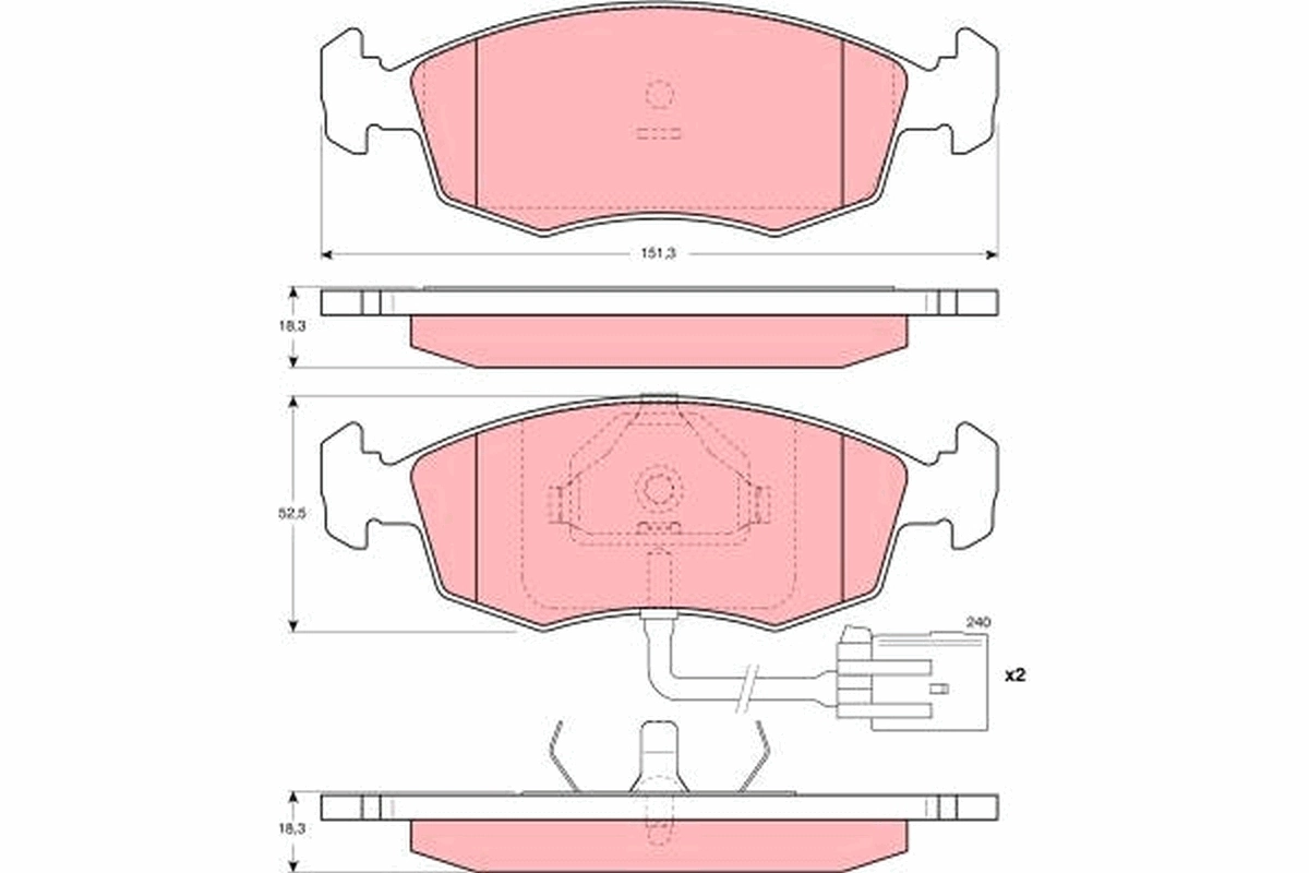 Brake Pad Set, disc brake GDB1208