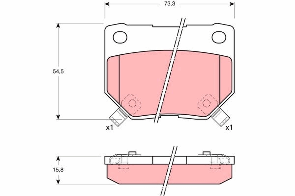 Brake Pad Set, disc brake GDB1007