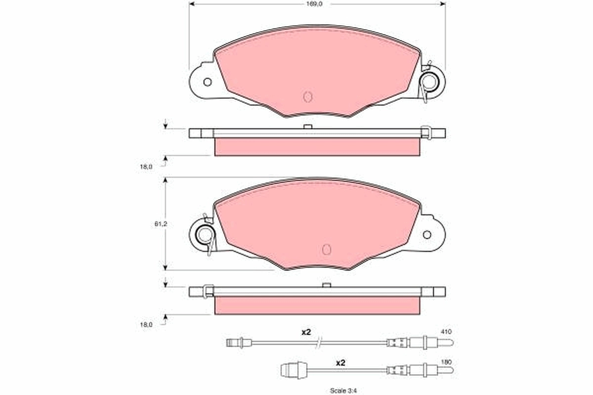 Brake Pad Set, disc brake GDB1336