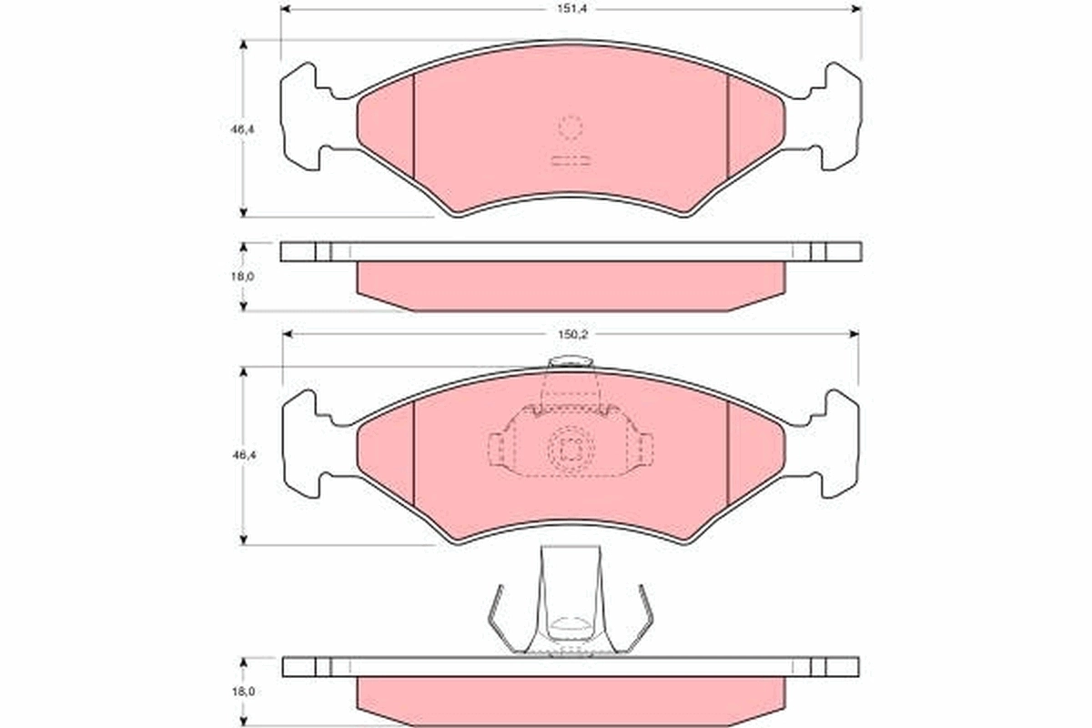 Brake Pad Set, disc brake GDB1222