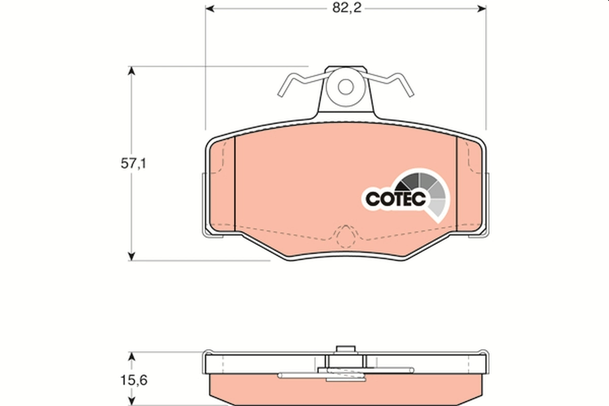 Brake Pad Set, disc brake COTEC GDB3092