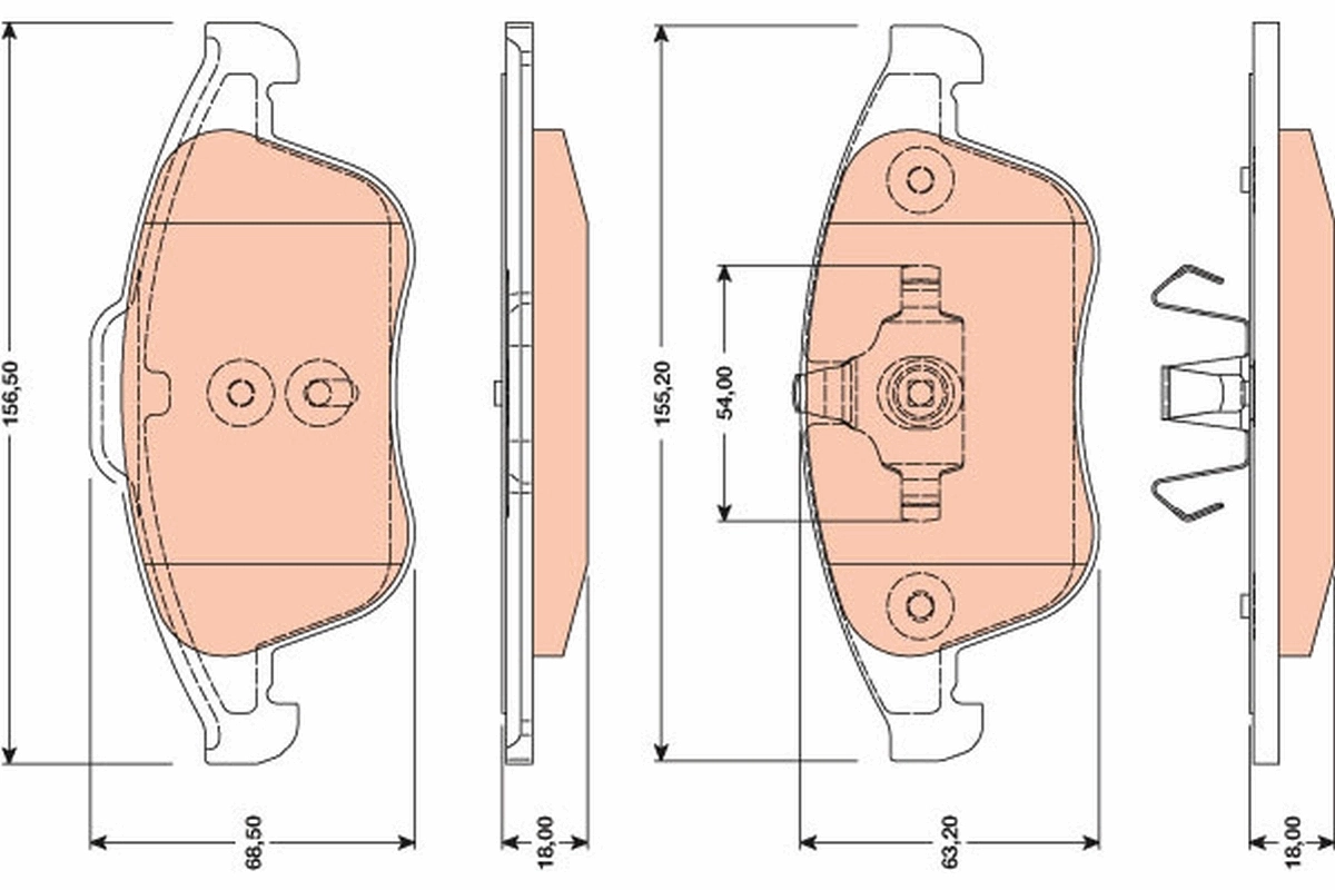 Bremsbelagsatz, Scheibenbremse GDB1788