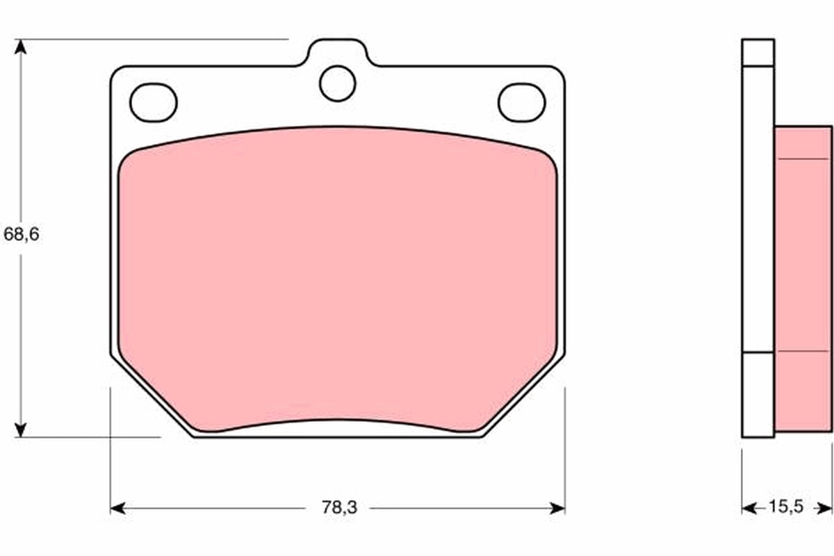 TRW GDB232 Brake Pad Set, disc brake