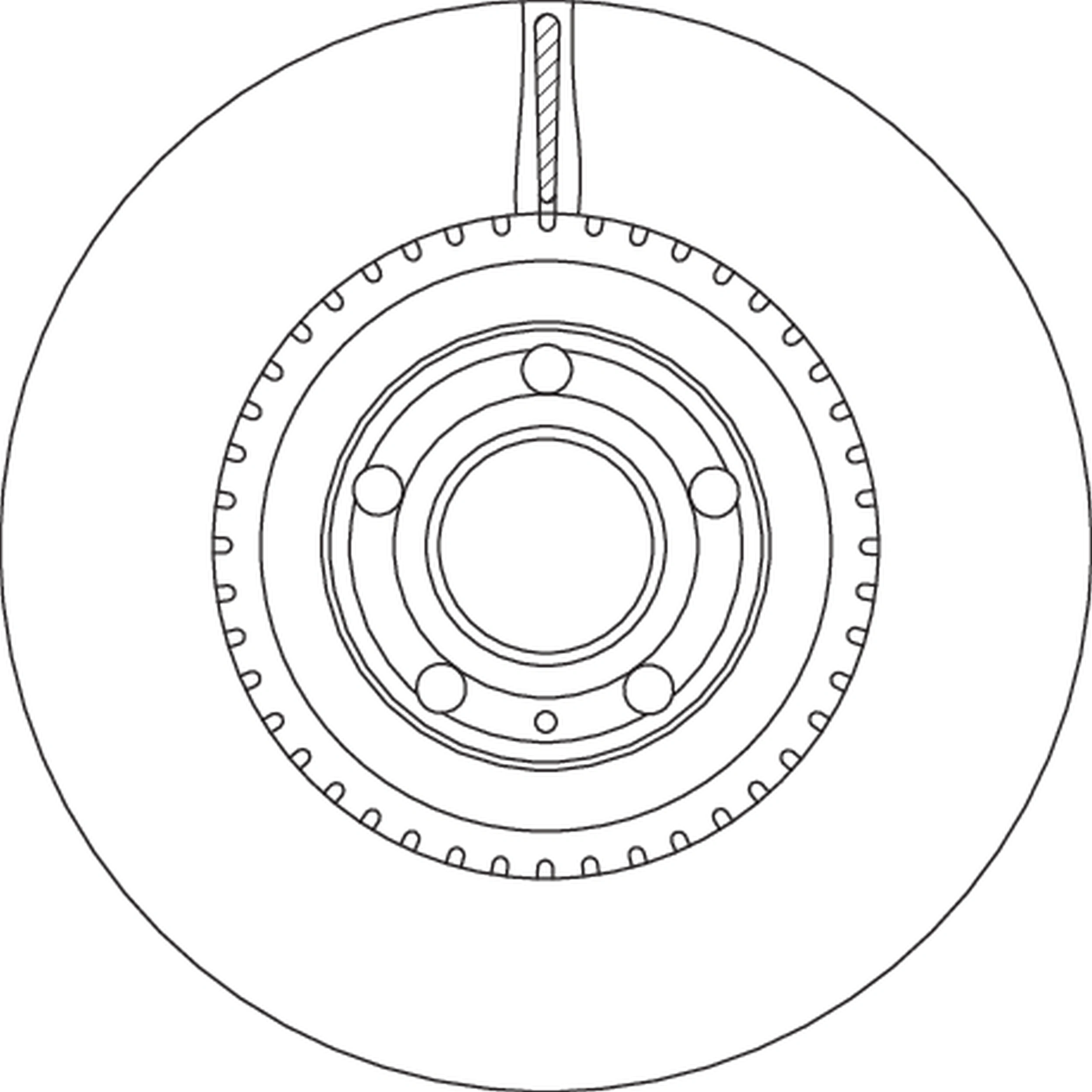 Brake Disc TRW SINGLE DF4757S