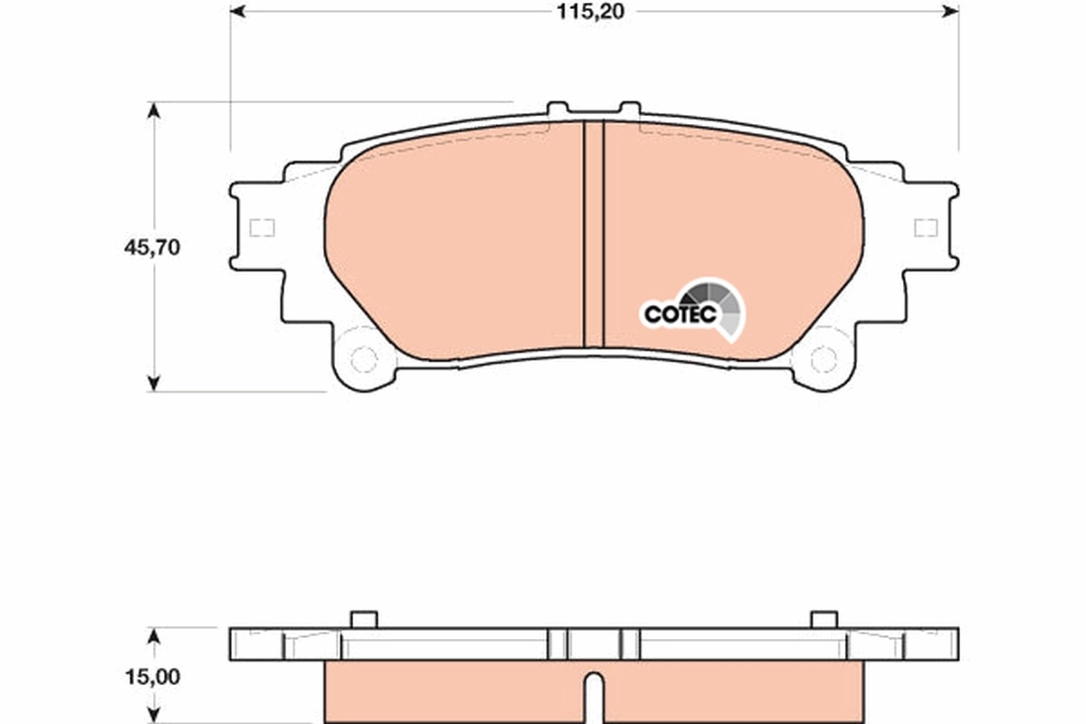 Brake Pad Set, disc brake COTEC GDB4174