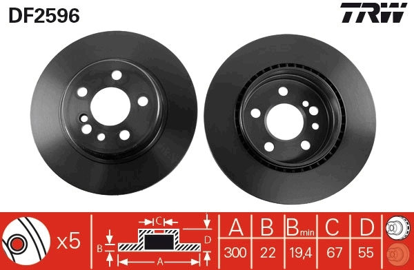 Brake Disc DF2596