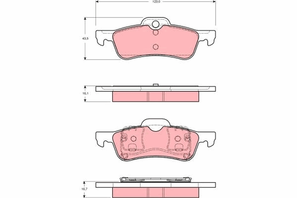 Brake Pad Set, disc brake GDB1477
