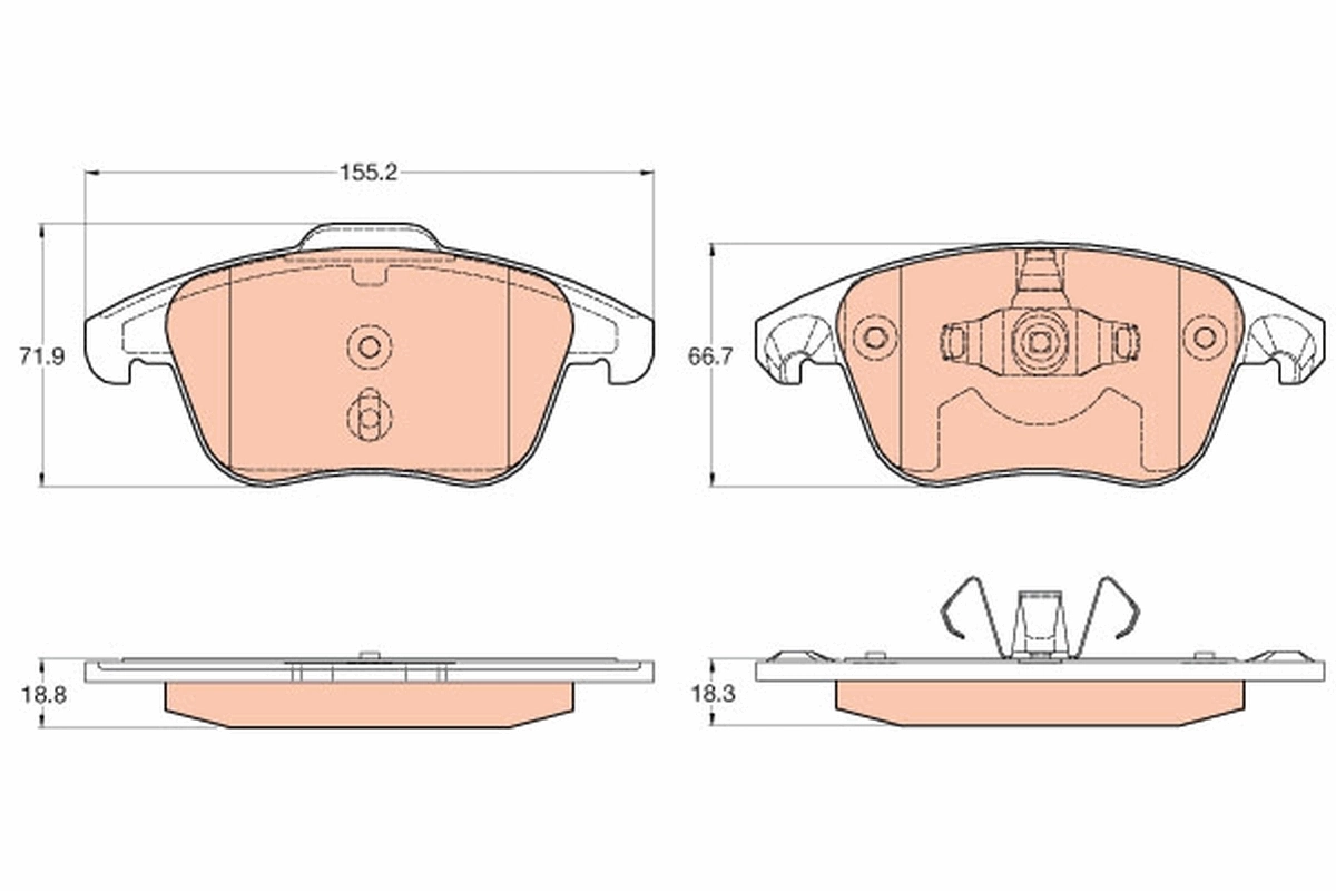 Brake Pad Set, disc brake GDB2025