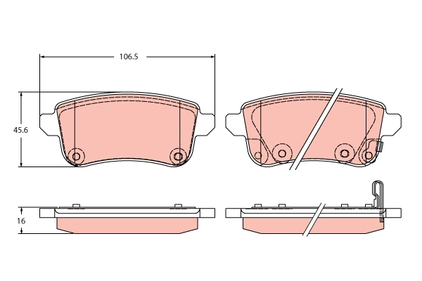 Brake Pad Set, disc brake GDB2413