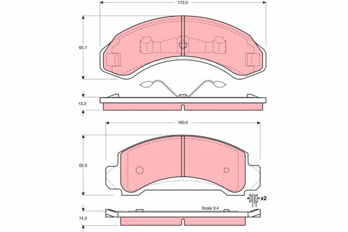 Brake Pad Set, disc brake GDB4004