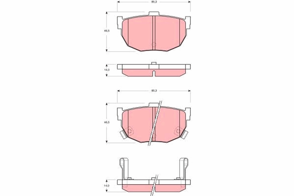 Brake Pad Set, disc brake GDB3368