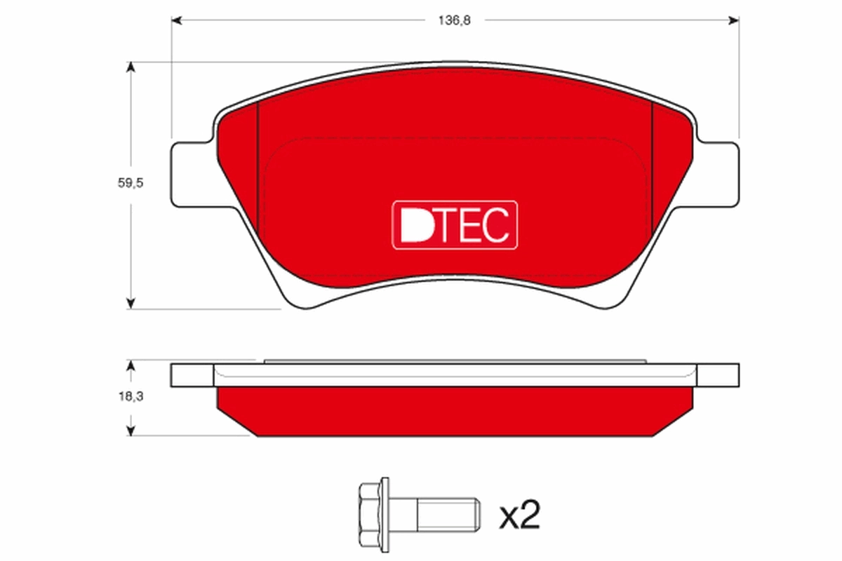 Brake Pad Set, disc brake DTEC COTEC GDB1552DTE