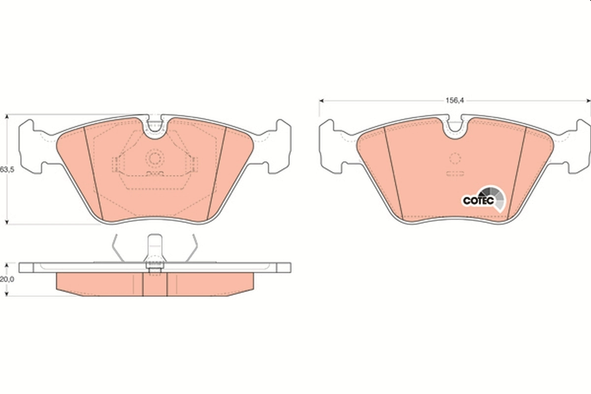 Brake Pad Set, disc brake COTEC GDB916