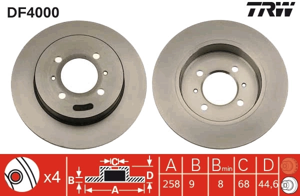 TRW DF4000 Brake Disc