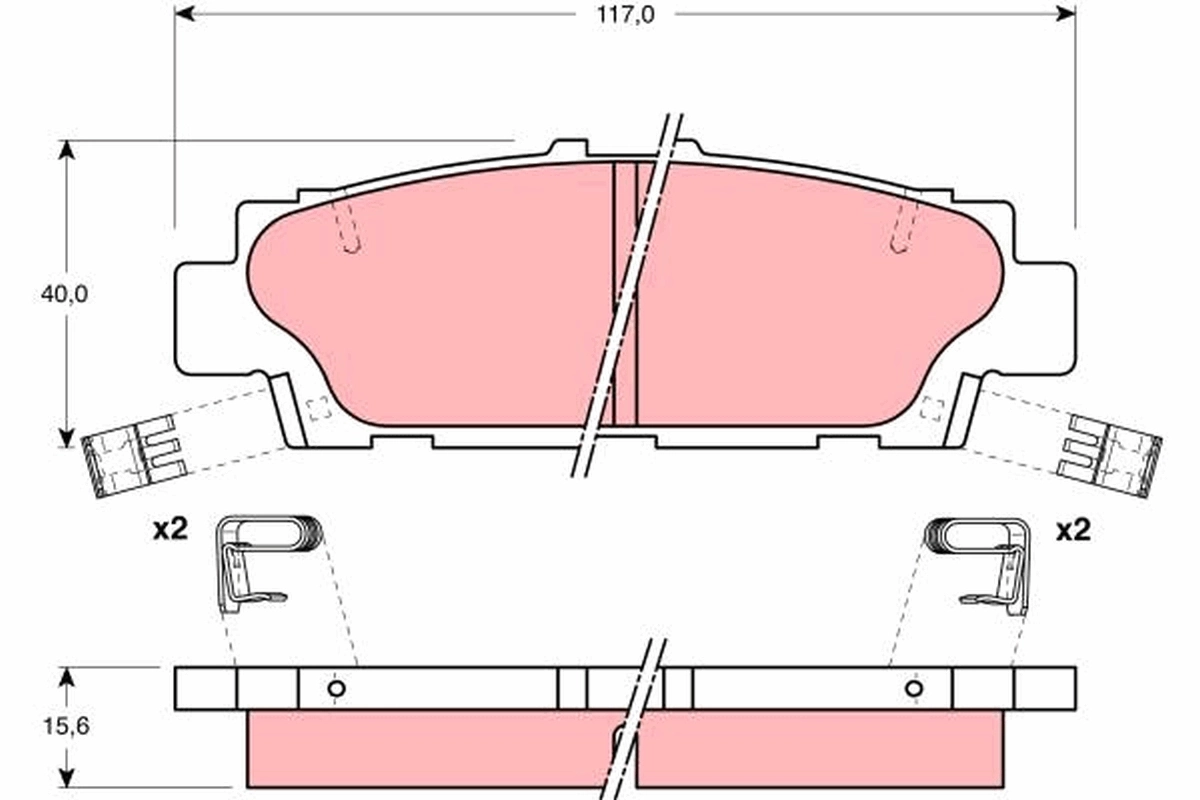 Brake Pad Set, disc brake GDB1257