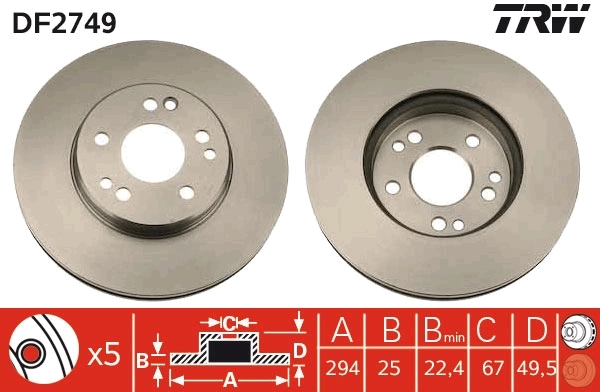Brake Disc DF2749