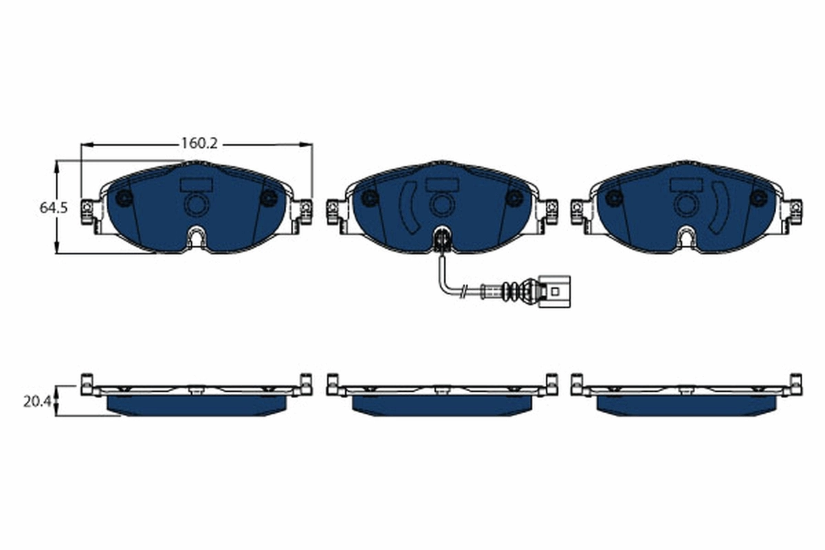 Brake Pad Set, disc brake ELECTRIC BLUE GDB1956BTE