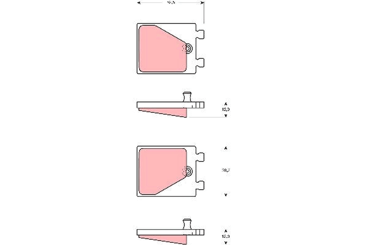 TRW GDB563 Brake Pad Set, disc parking brake