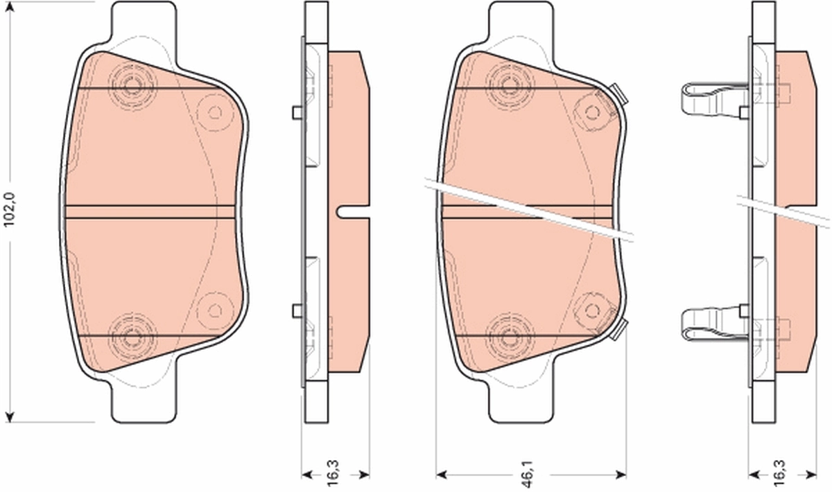 Brake Pad Set, disc brake GDB3456