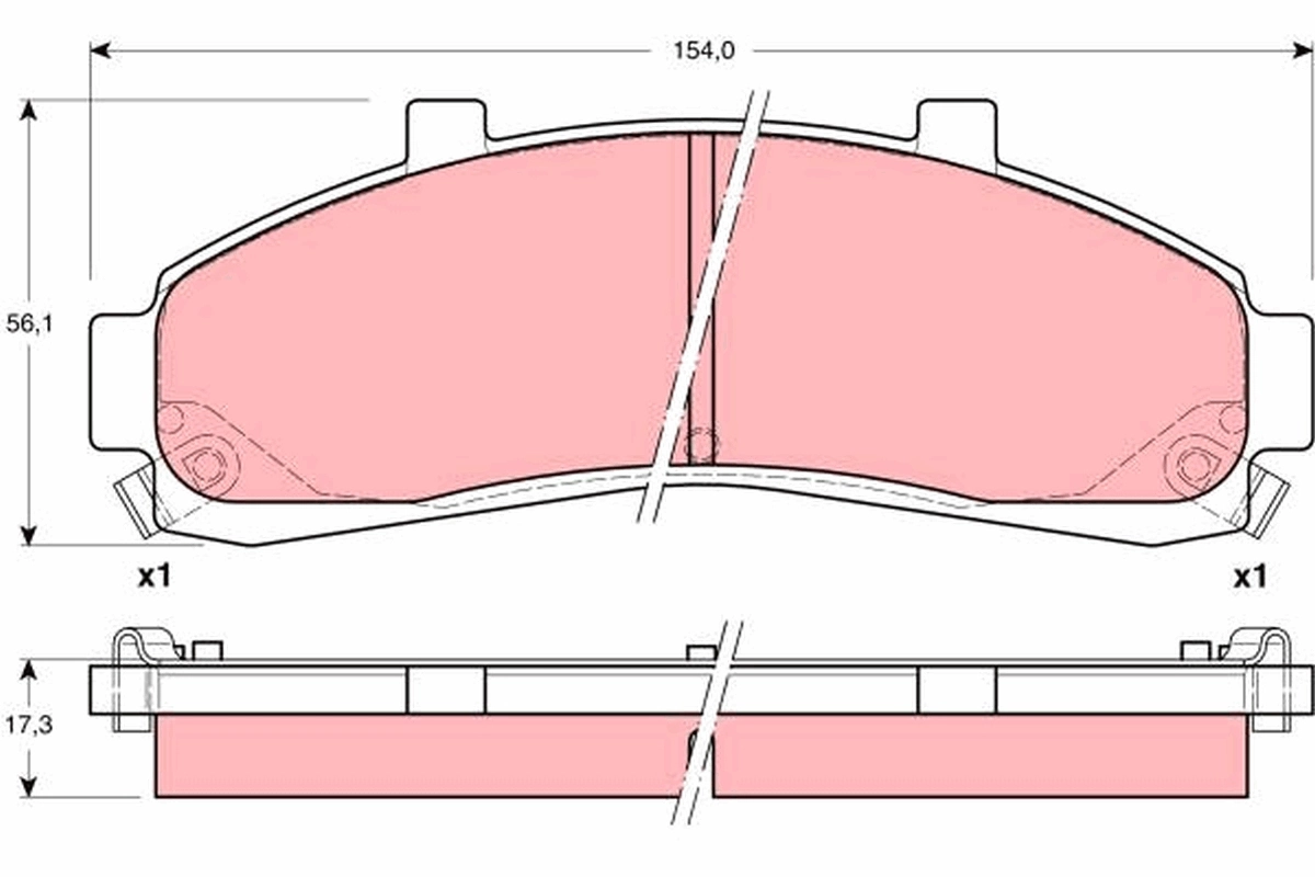 Brake Pad Set, disc brake GDB4010