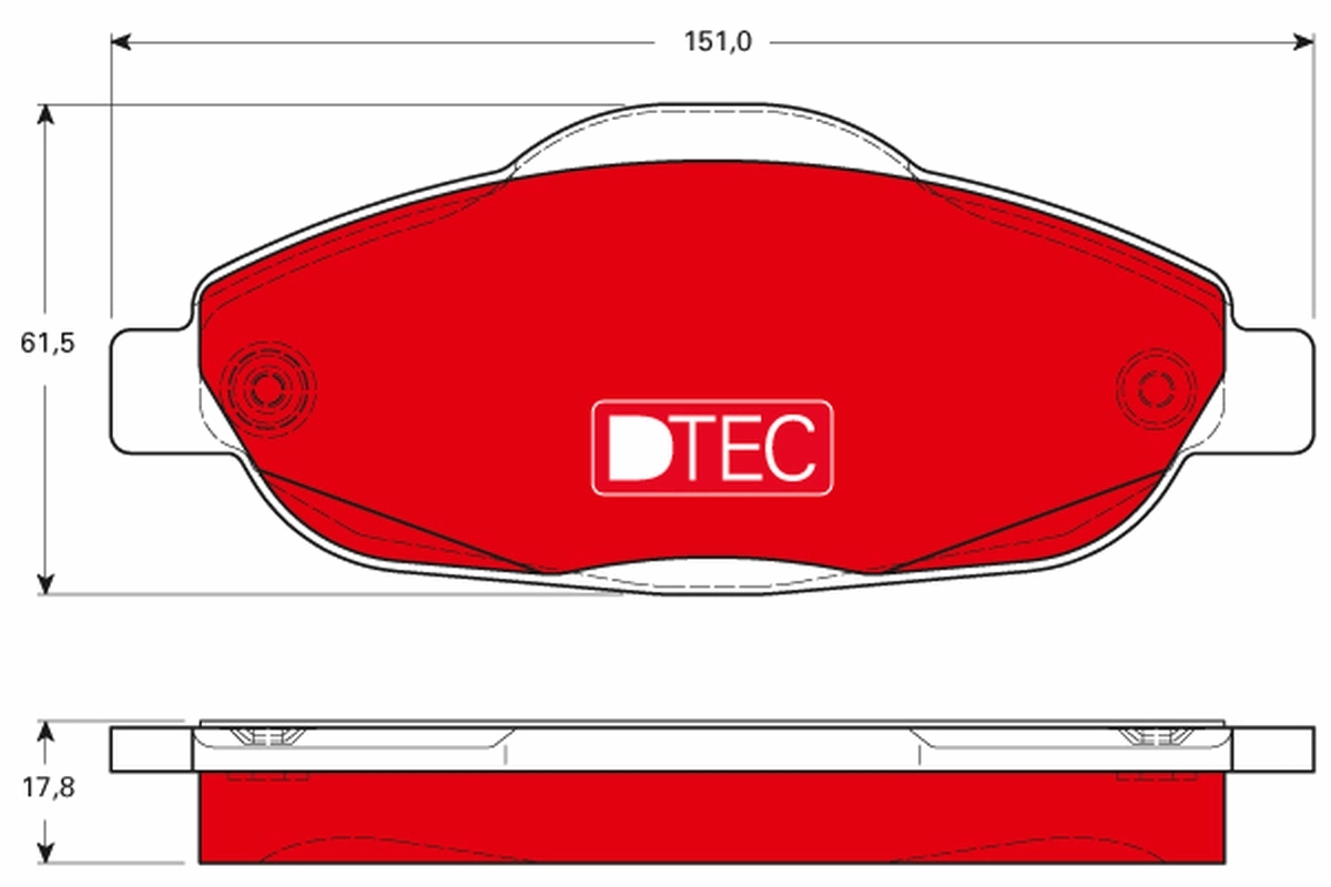 Brake Pad Set, disc brake DTEC COTEC GDB1761DTE