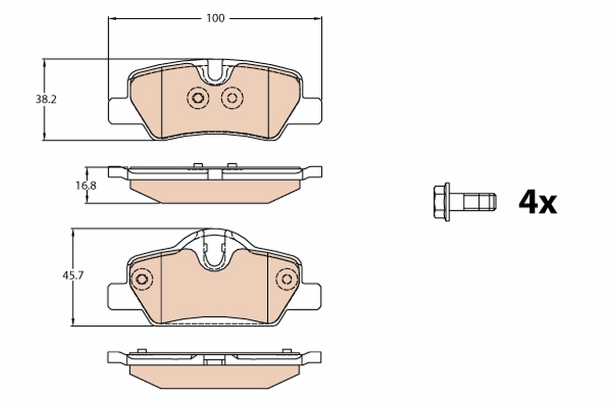 Brake Pad Set, disc brake GDB2088